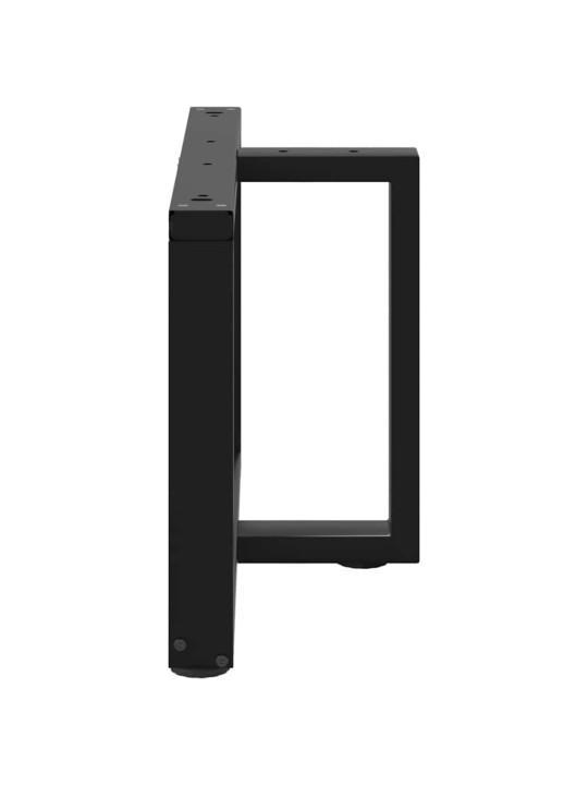 Sohvapöydän jalat t-muotoiset 2 kpl musta 70x25x(42-43) cm teräs