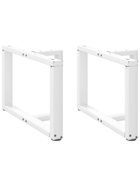 Sohvapöydän jalat t-muotoiset 2 kpl valkoinen 70x25x(42-43) cm teräs