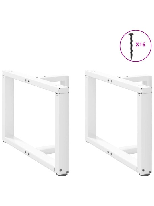 Sohvapöydän jalat t-muotoiset 2 kpl valkoinen 70x25x(42-43) cm teräs