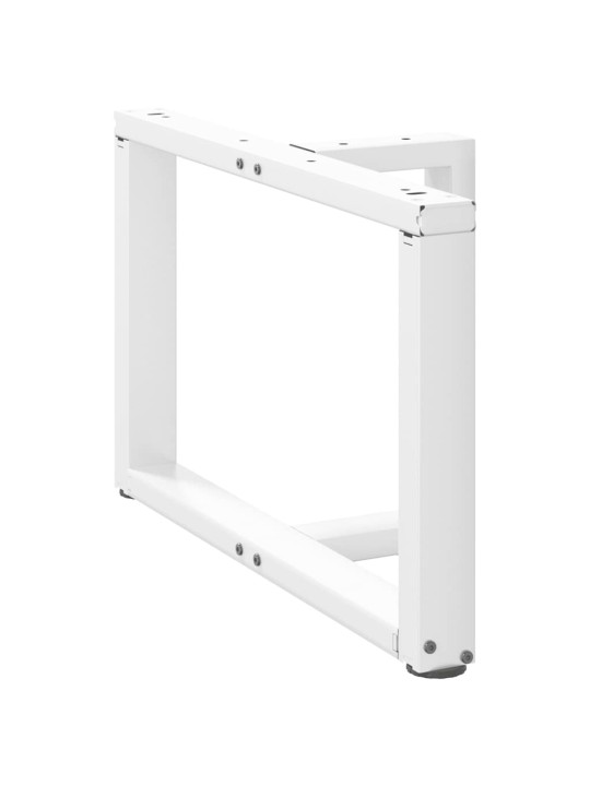 Sohvapöydän jalat t-muotoiset 2 kpl valkoinen 70x25x(42-43) cm teräs