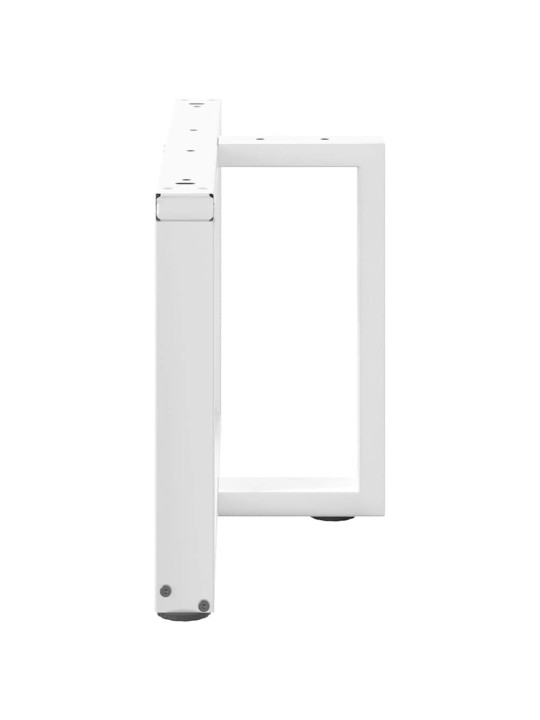 Sohvapöydän jalat t-muotoiset 2 kpl valkoinen 70x25x(42-43) cm teräs