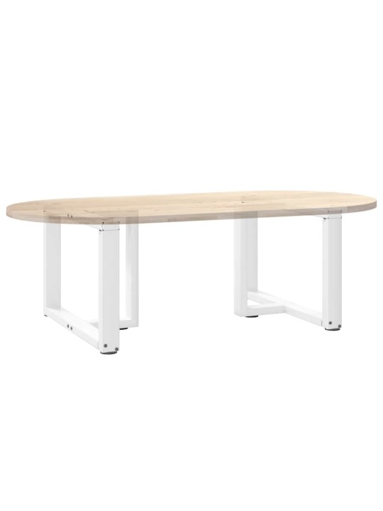 Sohvapöydän jalat t-muotoiset 2 kpl valkoinen 70x25x(42-43) cm teräs