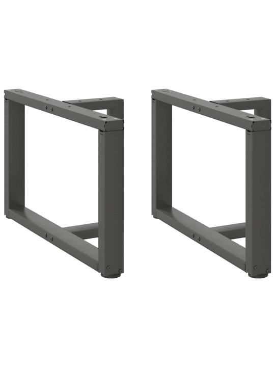 Sohvapöydän jalat t-muotoiset 2 kpl antrasiitti 70x25x(42-43) cm teräs
