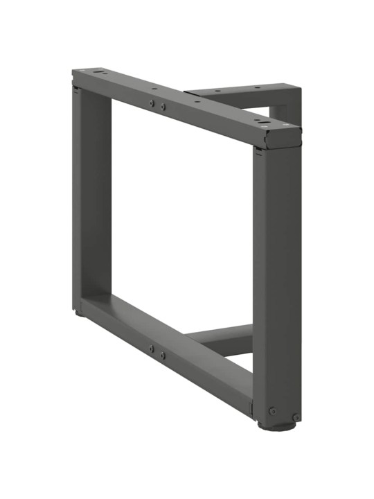 Sohvapöydän jalat t-muotoiset 2 kpl antrasiitti 70x25x(42-43) cm teräs