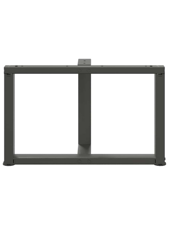 Sohvapöydän jalat t-muotoiset 2 kpl antrasiitti 70x25x(42-43) cm teräs