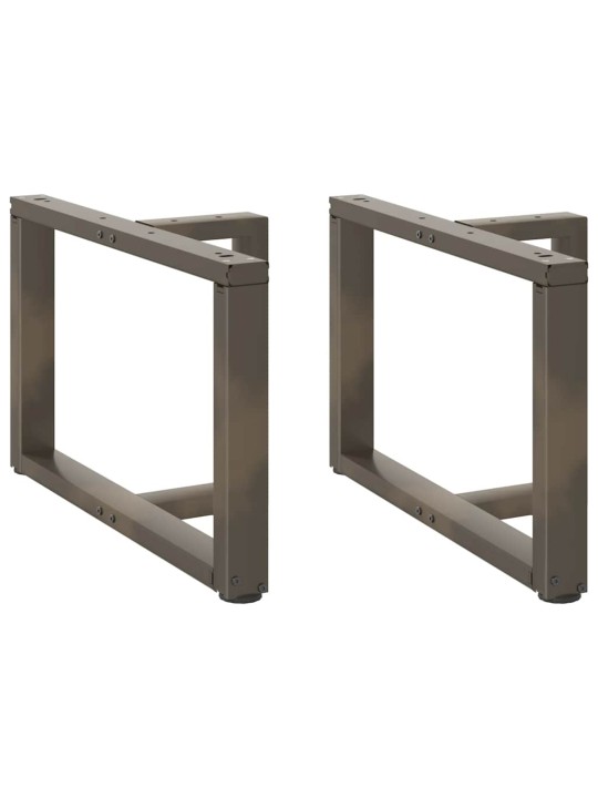 Sohvapöydän jalat t-muotoiset 2 kpl musta 70x25x(42-43) cm teräs