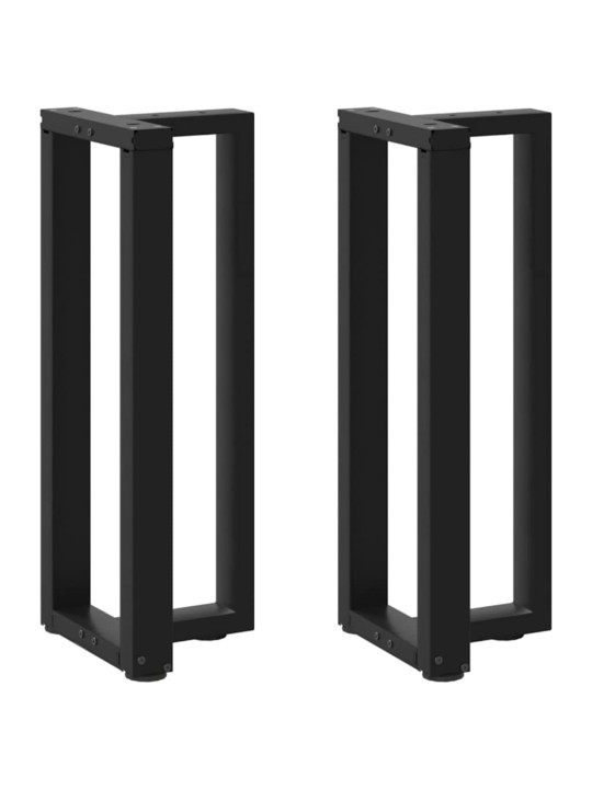 Konsolipöydän jalat t-muotoiset 2 kpl musta 25x28x(72-73) cm teräs