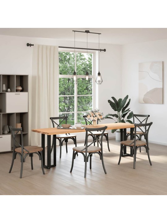 Konsolipöydän jalat t-muotoiset 2 kpl musta 25x28x(72-73) cm teräs