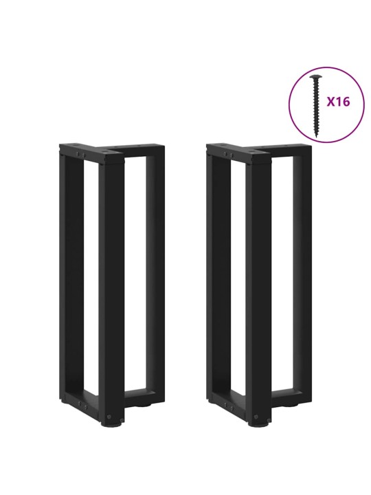 Konsolipöydän jalat t-muotoiset 2 kpl musta 25x28x(72-73) cm teräs
