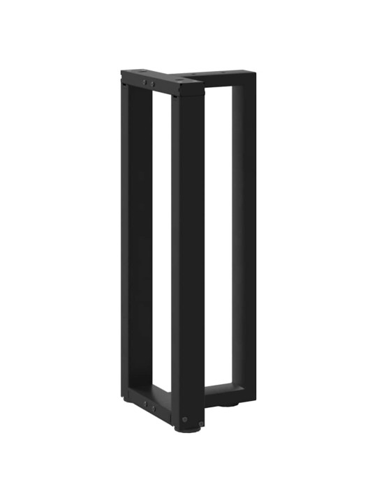 Konsolipöydän jalat t-muotoiset 2 kpl musta 25x28x(72-73) cm teräs