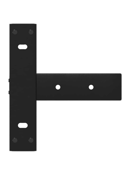 Konsolipöydän jalat t-muotoiset 2 kpl musta 25x28x(72-73) cm teräs