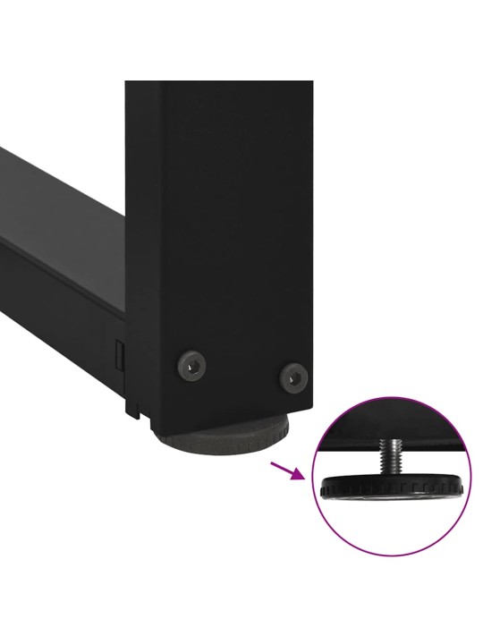 Konsolipöydän jalat t-muotoiset 2 kpl musta 25x28x(72-73) cm teräs