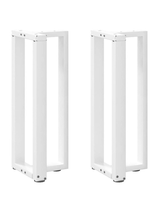 Konsolipöydän jalat t-muotoiset 2 kpl valkoinen 25x28x(72-73) cm teräs