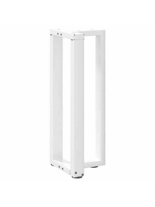 Konsolipöydän jalat t-muotoiset 2 kpl valkoinen 25x28x(72-73) cm teräs