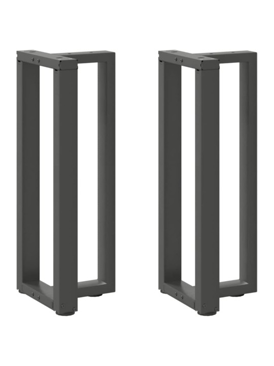 Konsolipöydän jalat t-muotoiset 2 kpl antrasiitti 25x28x(72-73) cm teräs