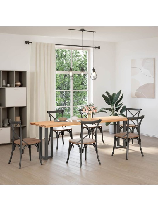 Konsolipöydän jalat t-muotoiset 2 kpl antrasiitti 25x28x(72-73) cm teräs
