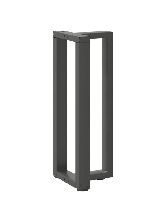 Konsolipöydän jalat t-muotoiset 2 kpl antrasiitti 25x28x(72-73) cm teräs