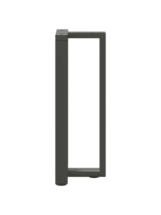 Konsolipöydän jalat t-muotoiset 2 kpl antrasiitti 25x28x(72-73) cm teräs