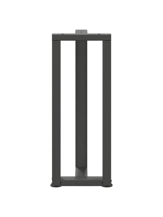 Konsolipöydän jalat t-muotoiset 2 kpl antrasiitti 25x28x(72-73) cm teräs