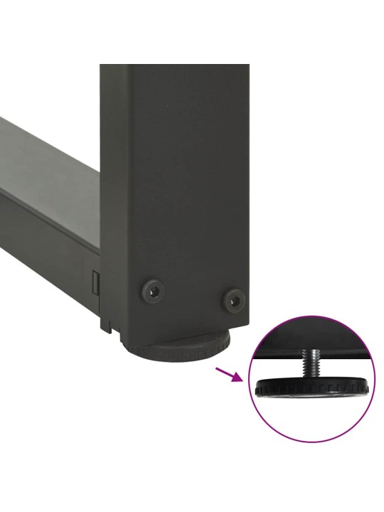Konsolipöydän jalat t-muotoiset 2 kpl antrasiitti 25x28x(72-73) cm teräs