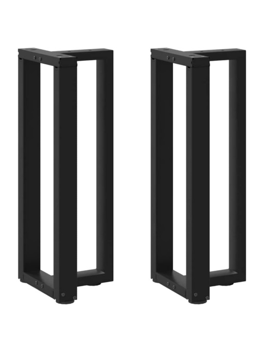 Konsolipöydän jalat t-muotoiset 2 kpl musta 38x25x(72-73) cm teräs