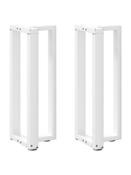 Konsolipöydän jalat t-muotoiset 2 kpl valkoinen 38x25x(72-73) cm teräs