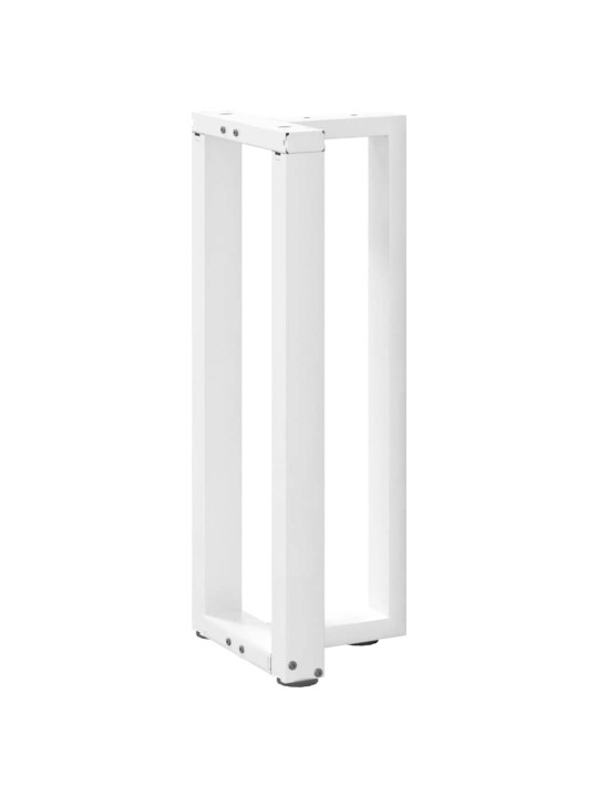 Konsolipöydän jalat t-muotoiset 2 kpl valkoinen 38x25x(72-73) cm teräs