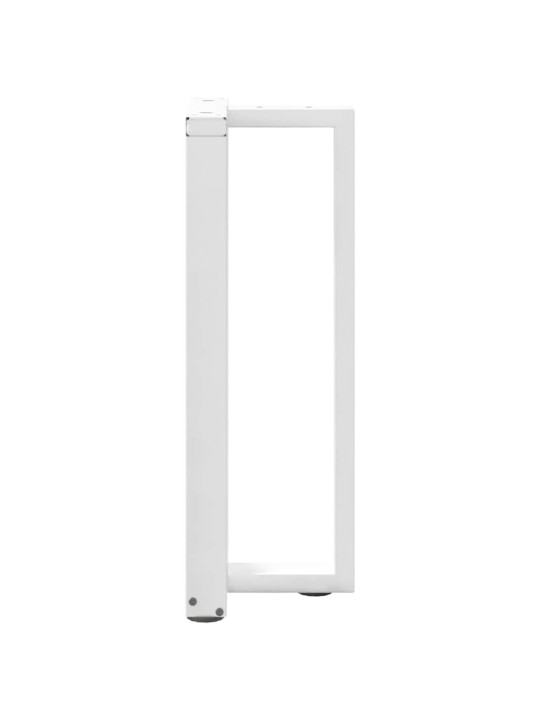 Konsolipöydän jalat t-muotoiset 2 kpl valkoinen 38x25x(72-73) cm teräs
