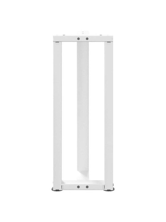 Konsolipöydän jalat t-muotoiset 2 kpl valkoinen 38x25x(72-73) cm teräs