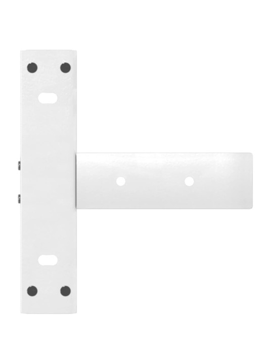 Konsolipöydän jalat t-muotoiset 2 kpl valkoinen 38x25x(72-73) cm teräs