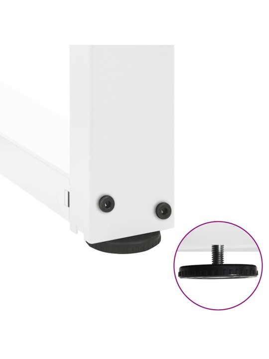 Konsolipöydän jalat t-muotoiset 2 kpl valkoinen 38x25x(72-73) cm teräs