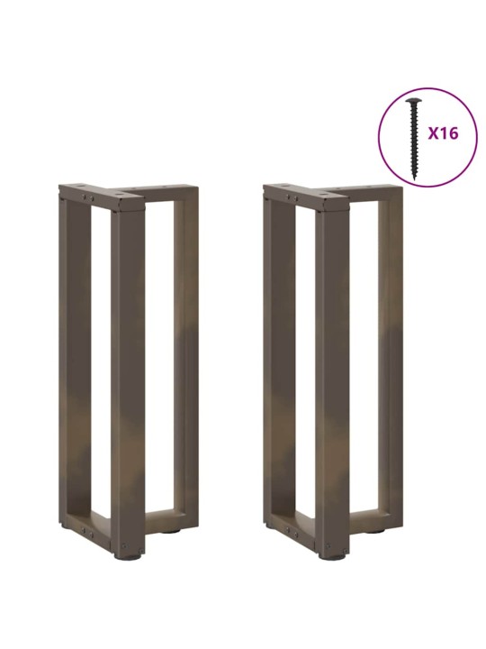 Konsolipöydän jalat t-muotoiset 2 kpl musta 38x25x(72-73) cm teräs