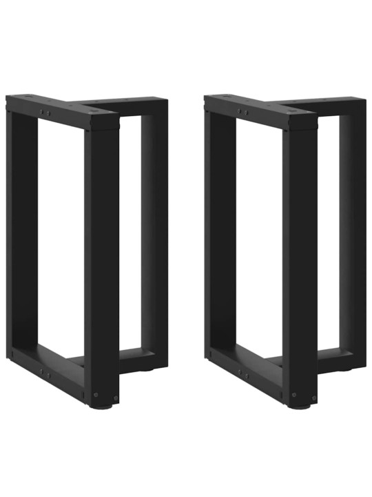 Ruokapöydän jalat t-muotoiset 2 kpl musta 50x35x(72-73) cm teräs