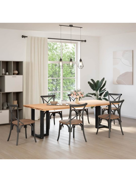 Ruokapöydän jalat t-muotoiset 2 kpl musta 50x35x(72-73) cm teräs
