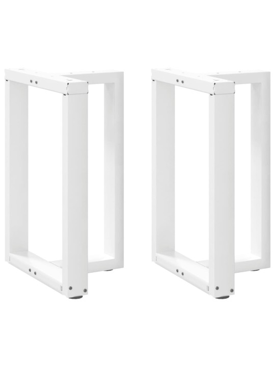Ruokapöydän jalat t-muotoiset 2 kpl valkoinen 50x35x(72-73) cm teräs