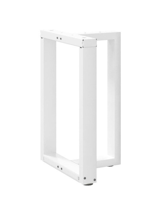 Ruokapöydän jalat t-muotoiset 2 kpl valkoinen 50x35x(72-73) cm teräs