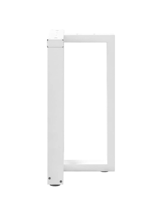 Ruokapöydän jalat t-muotoiset 2 kpl valkoinen 50x35x(72-73) cm teräs