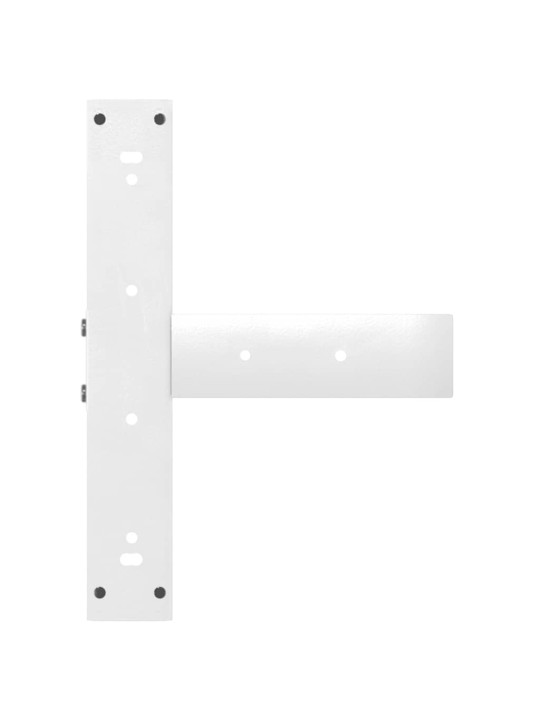 Ruokapöydän jalat t-muotoiset 2 kpl valkoinen 50x35x(72-73) cm teräs