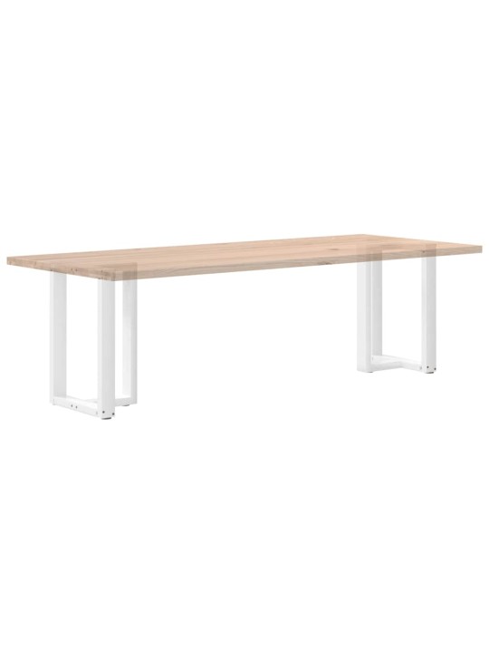 Ruokapöydän jalat t-muotoiset 2 kpl valkoinen 50x35x(72-73) cm teräs