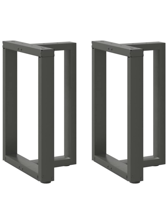 Ruokapöydän jalat t-muotoiset 2 kpl antrasiitti 50x35x(72-73) cm teräs