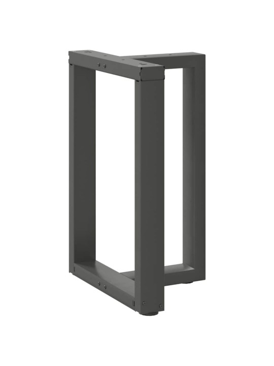Ruokapöydän jalat t-muotoiset 2 kpl antrasiitti 50x35x(72-73) cm teräs