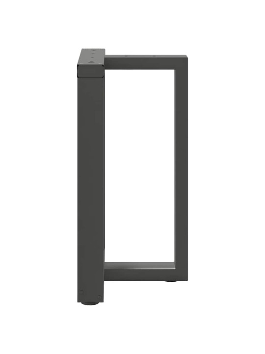 Ruokapöydän jalat t-muotoiset 2 kpl antrasiitti 50x35x(72-73) cm teräs