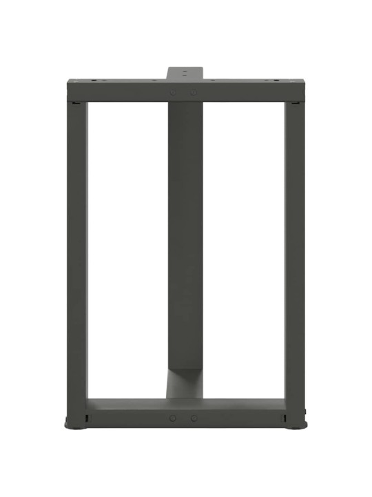 Ruokapöydän jalat t-muotoiset 2 kpl antrasiitti 50x35x(72-73) cm teräs