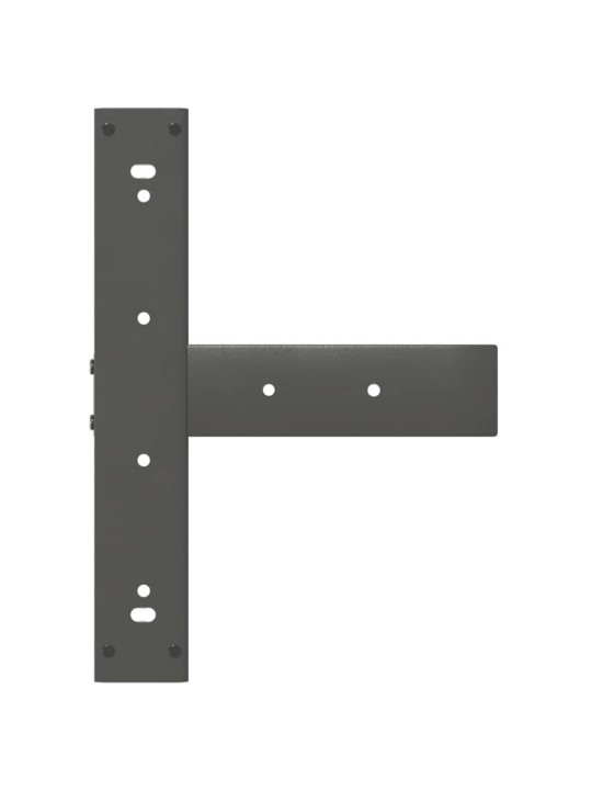 Ruokapöydän jalat t-muotoiset 2 kpl antrasiitti 50x35x(72-73) cm teräs