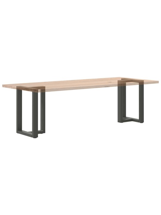 Ruokapöydän jalat t-muotoiset 2 kpl antrasiitti 50x35x(72-73) cm teräs