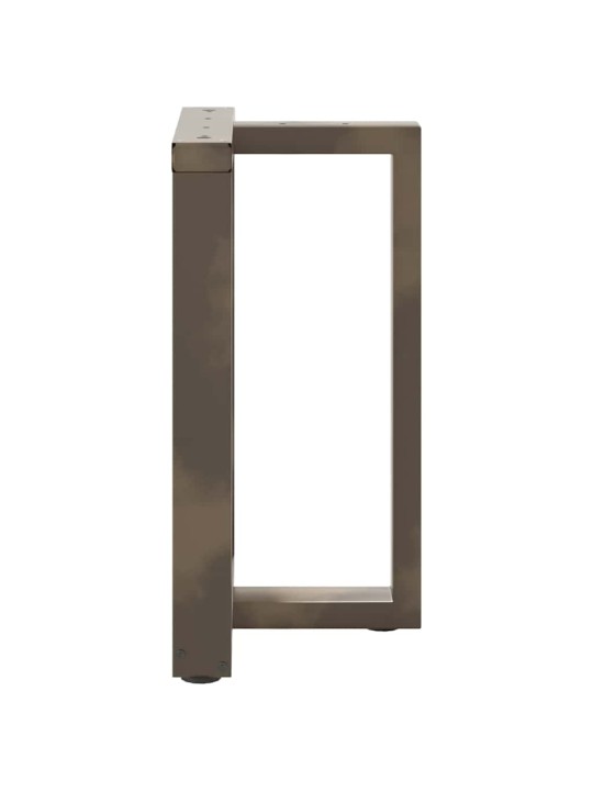 Ruokapöydän jalat t-muotoiset 2 kpl musta 50x35x(72-73) cm teräs