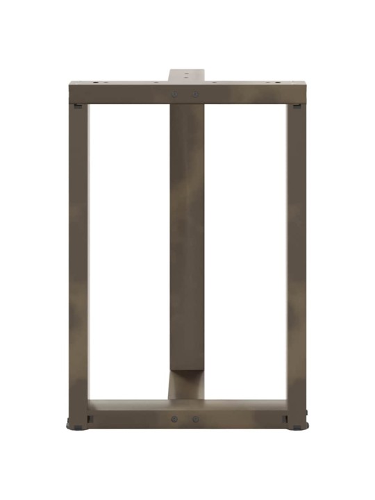 Ruokapöydän jalat t-muotoiset 2 kpl musta 50x35x(72-73) cm teräs