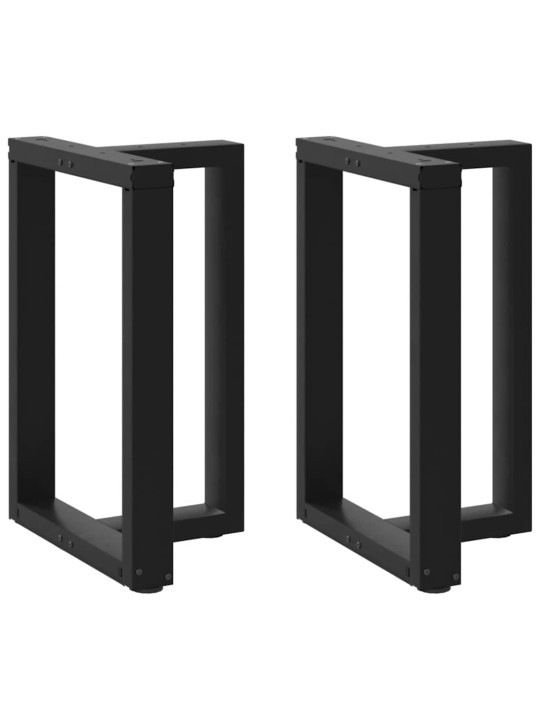 Ruokapöydän jalat t-muotoiset 2 kpl musta 60x35x(72-73) cm teräs