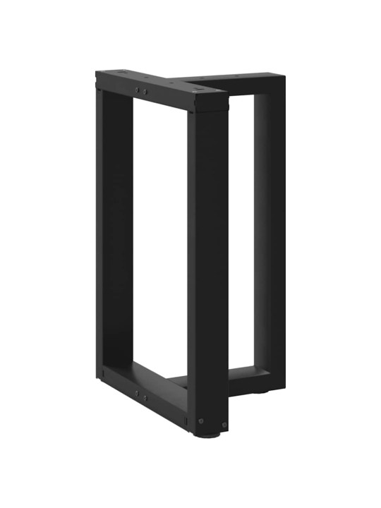 Ruokapöydän jalat t-muotoiset 2 kpl musta 60x35x(72-73) cm teräs