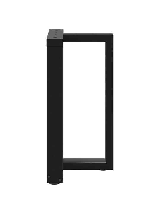 Ruokapöydän jalat t-muotoiset 2 kpl musta 60x35x(72-73) cm teräs
